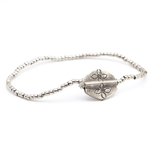 Bracciale Argento Elastico Dona Fiori