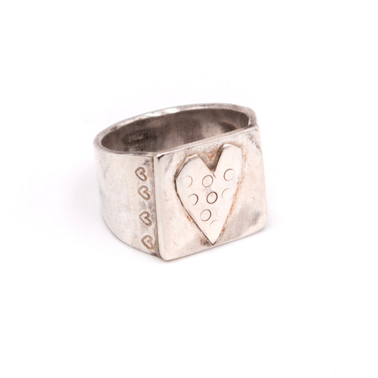Anello Argento Mignolo Cuore