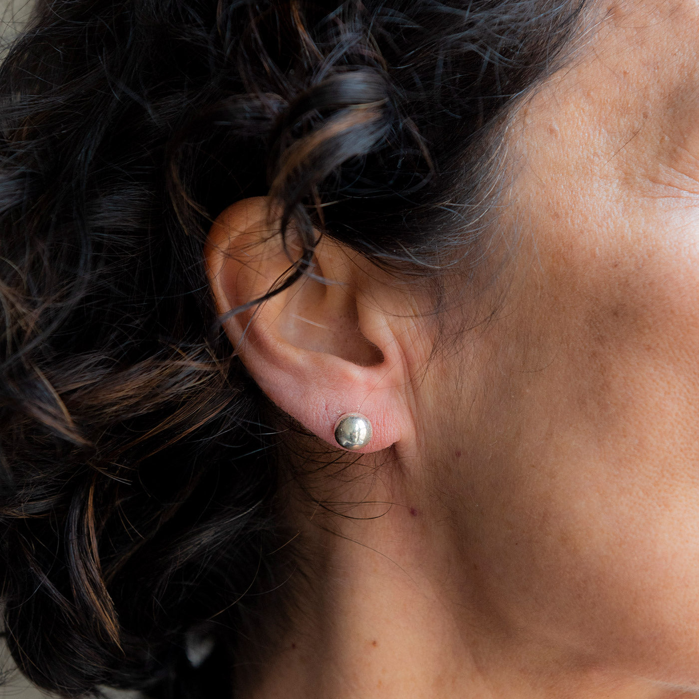 Orecchini Argento Asimmetrici Luna