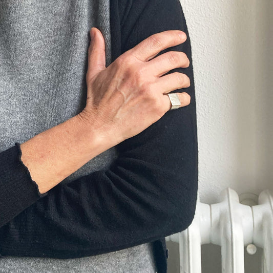 Anello Argento Mignolo Cuore