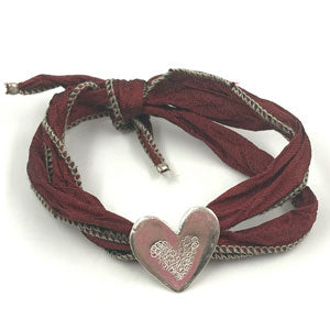Bracciale Seta Cuore