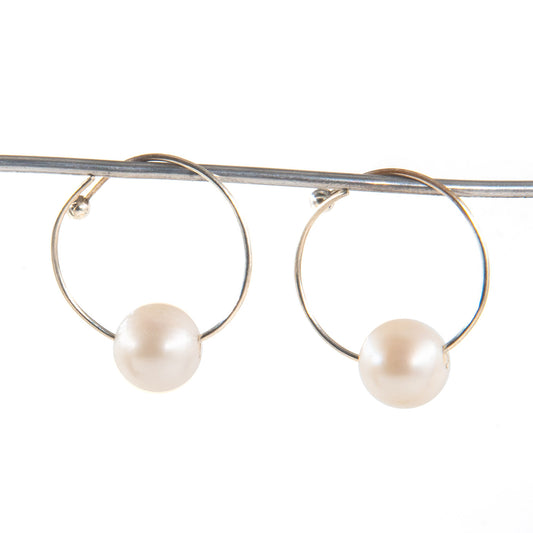Orecchini Cerchio Perla