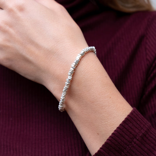 Bracciale Argento Dischetti Quadrati