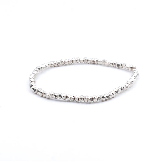 Bracciale Argento Sfaccettata Pepita Media