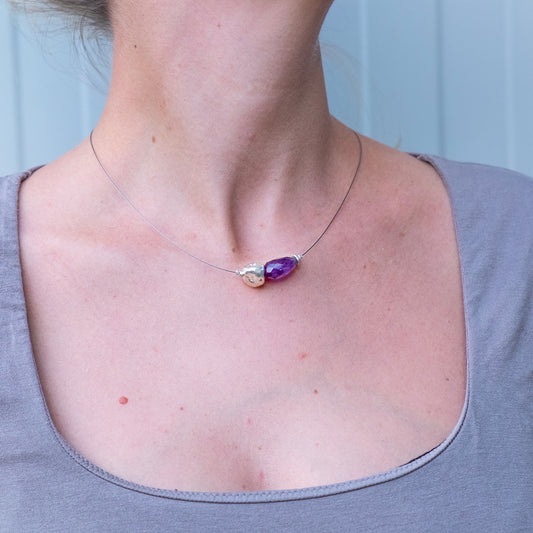 Pepita & Ametista Girocollo Argento