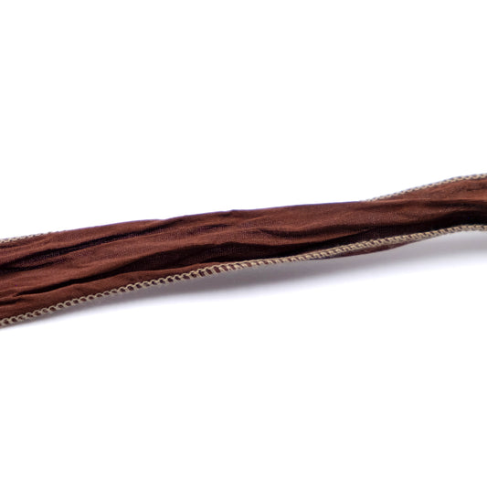 Bracciale Seta Tonalità Nero/Marrone