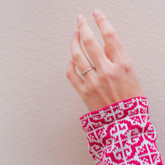 Anello Elastico Argento Pepita