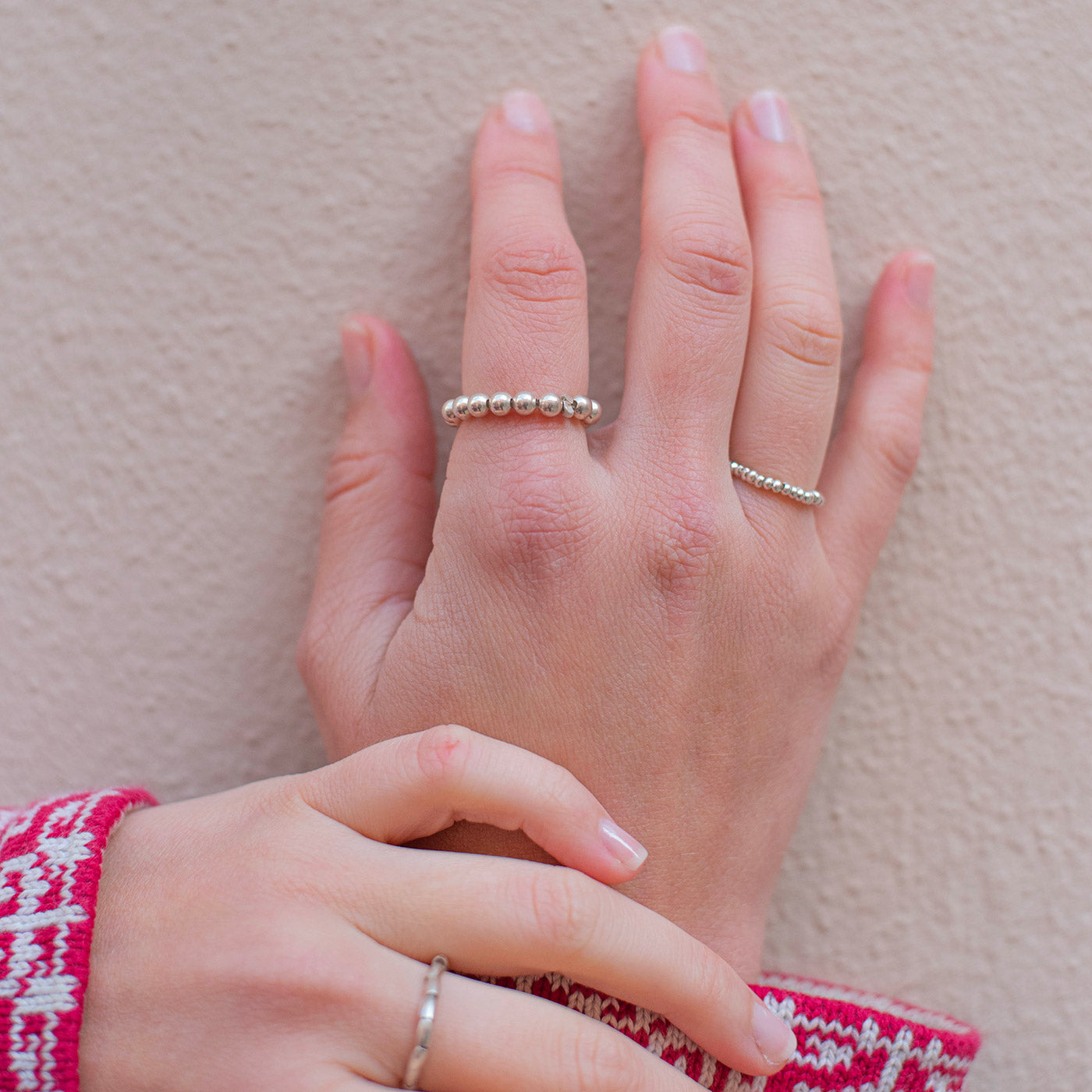 Anello Elastico Argento Pepita