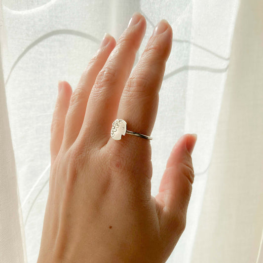 Anello argento Pesce Palla