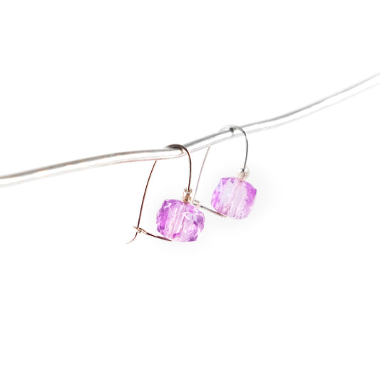 Pietra Cubo Orecchini Argento