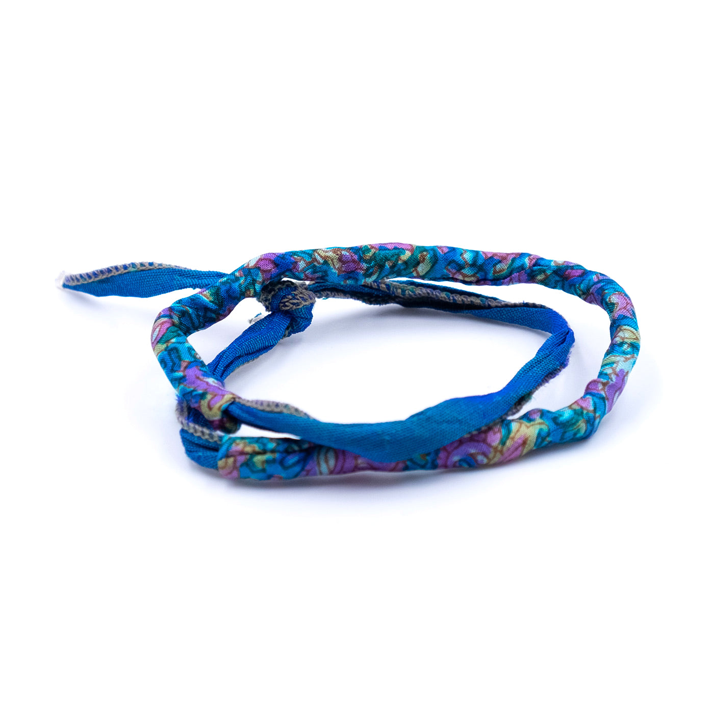 Bracciale Seta Calza Azzurra