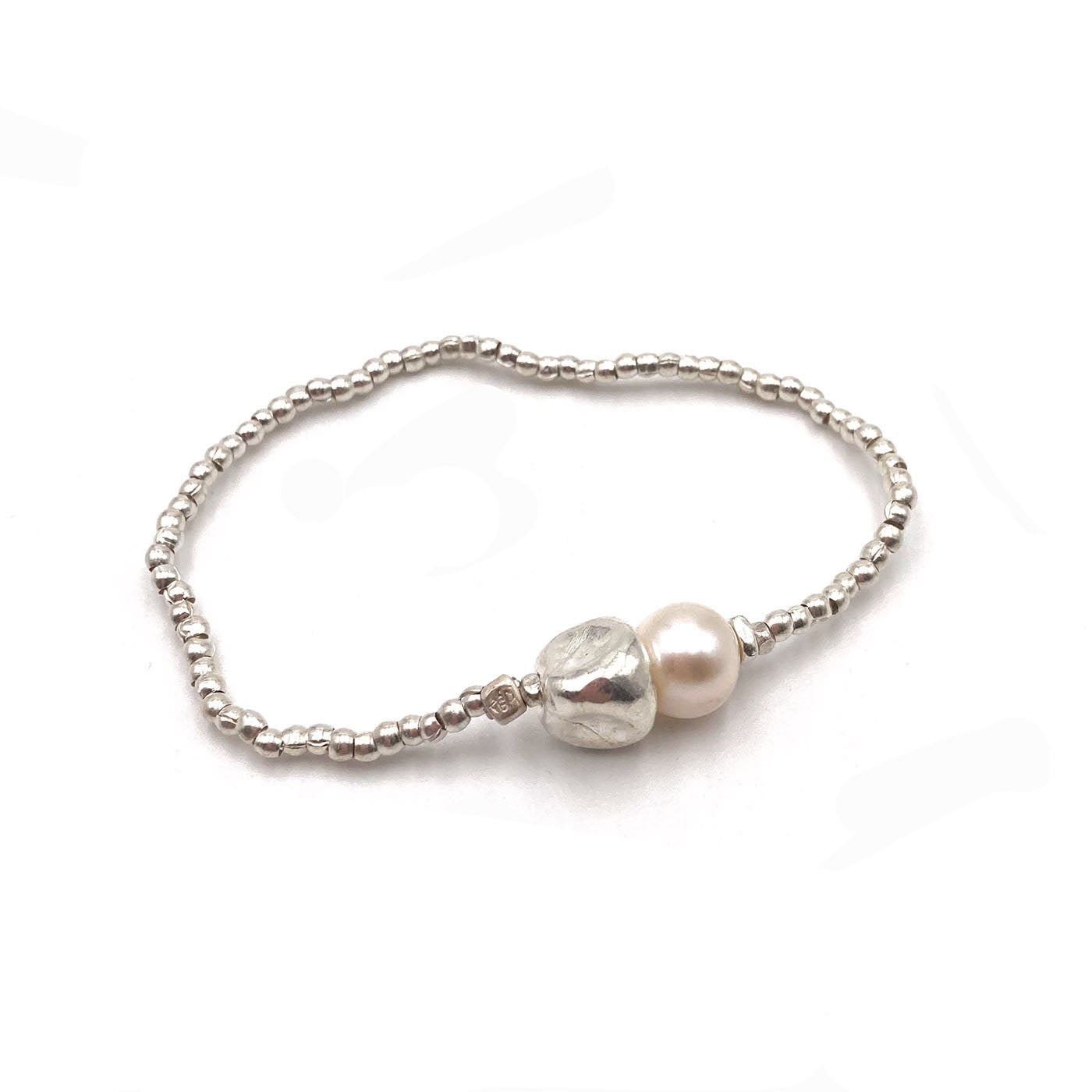 Bracciale Argento Perla Pepita Piccola