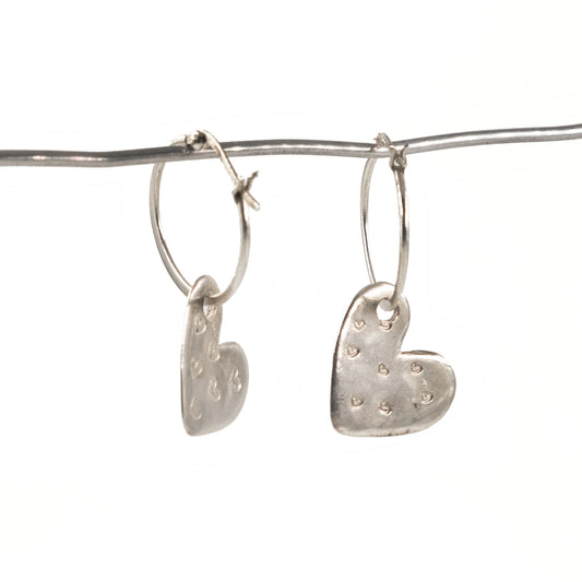 Cerchio Cuori Diversi Orecchini Argento