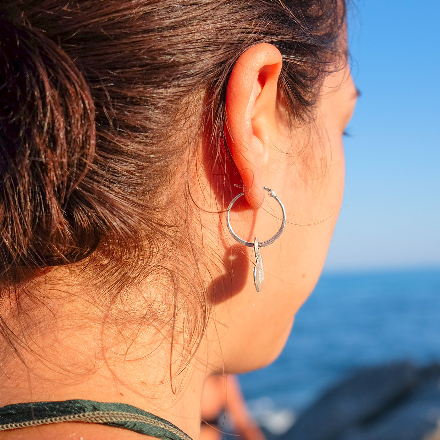 Cerchio Cuori Diversi Orecchini Argento