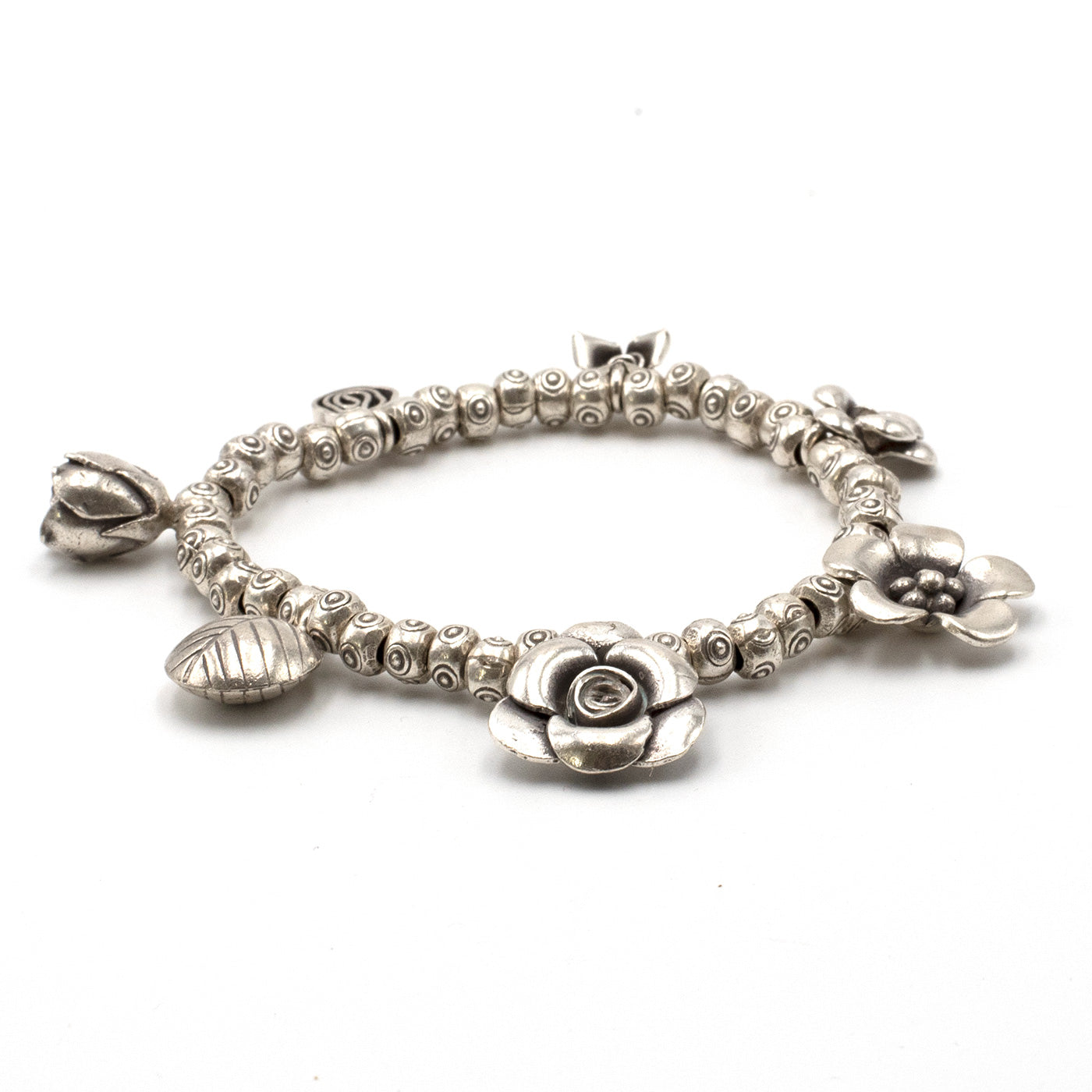 Bracciale Argento Charms Fiori