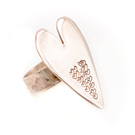 Anello Argento Cuori Diversi