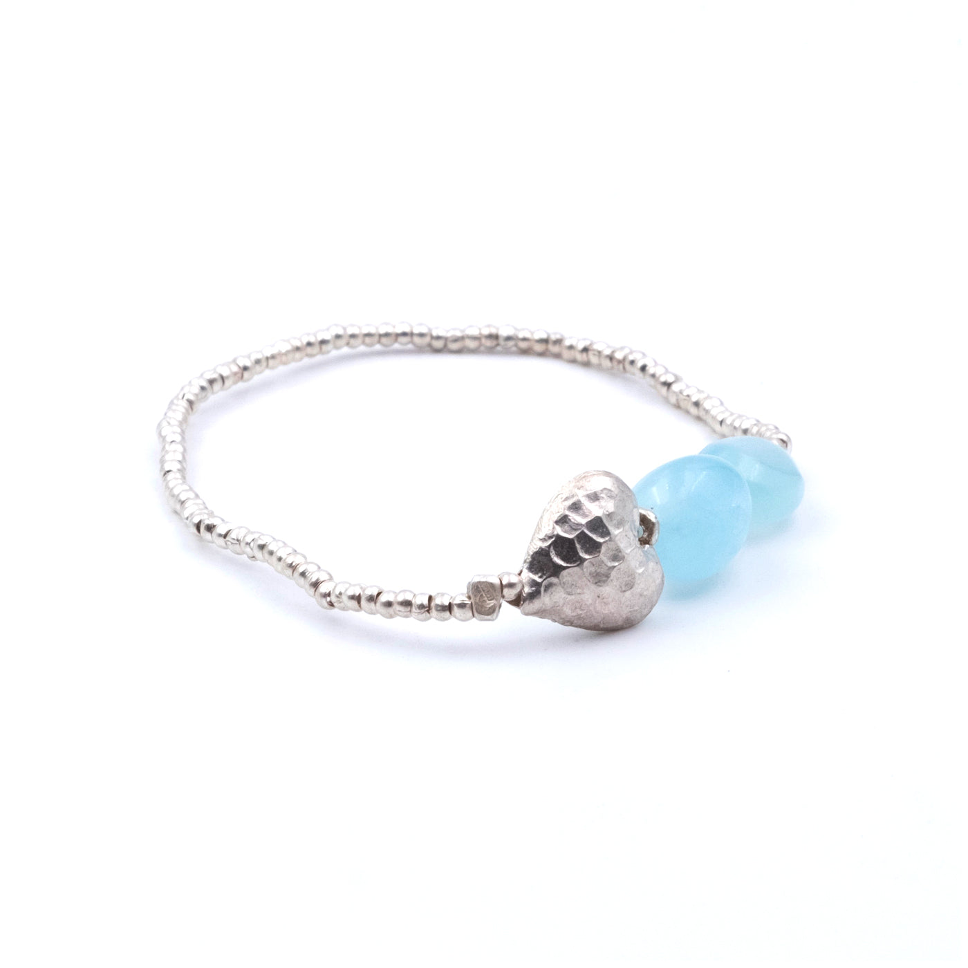 IDA Bracciale Argento Cuore Acquamarina