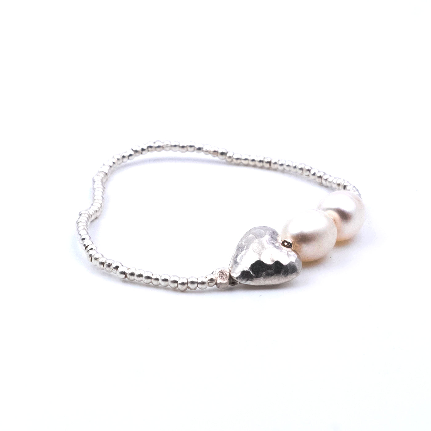 IDA Bracciale Argento Cuore Perla Ovale