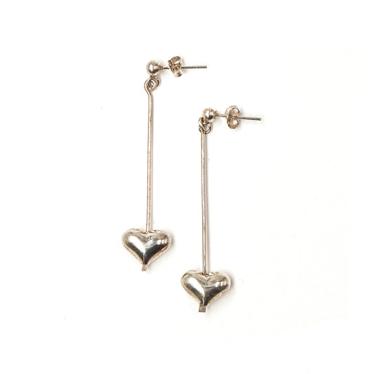 Cuore Orecchini Lobo Argento