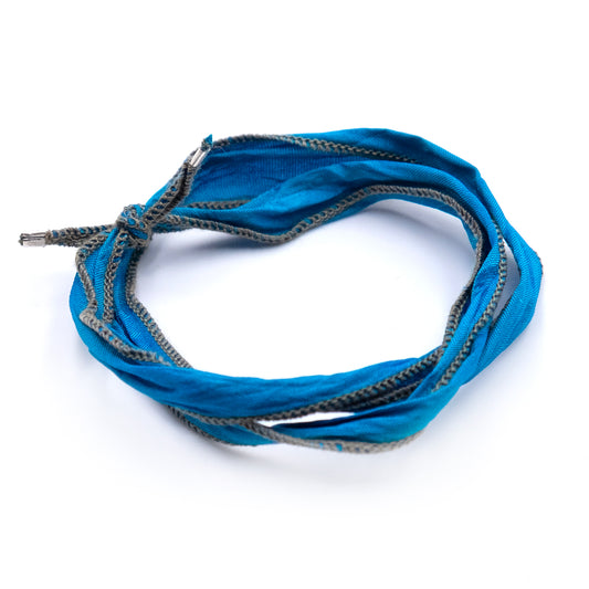 Bracciale Seta Tonalità Blu