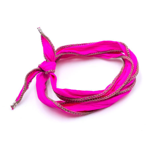 Bracciale Seta Tonalità Rosso