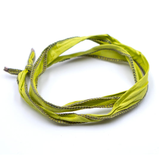 Bracciale Seta Semplice Tonalità Verde