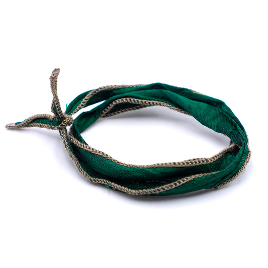 Bracciale Seta Semplice Tonalità Verde