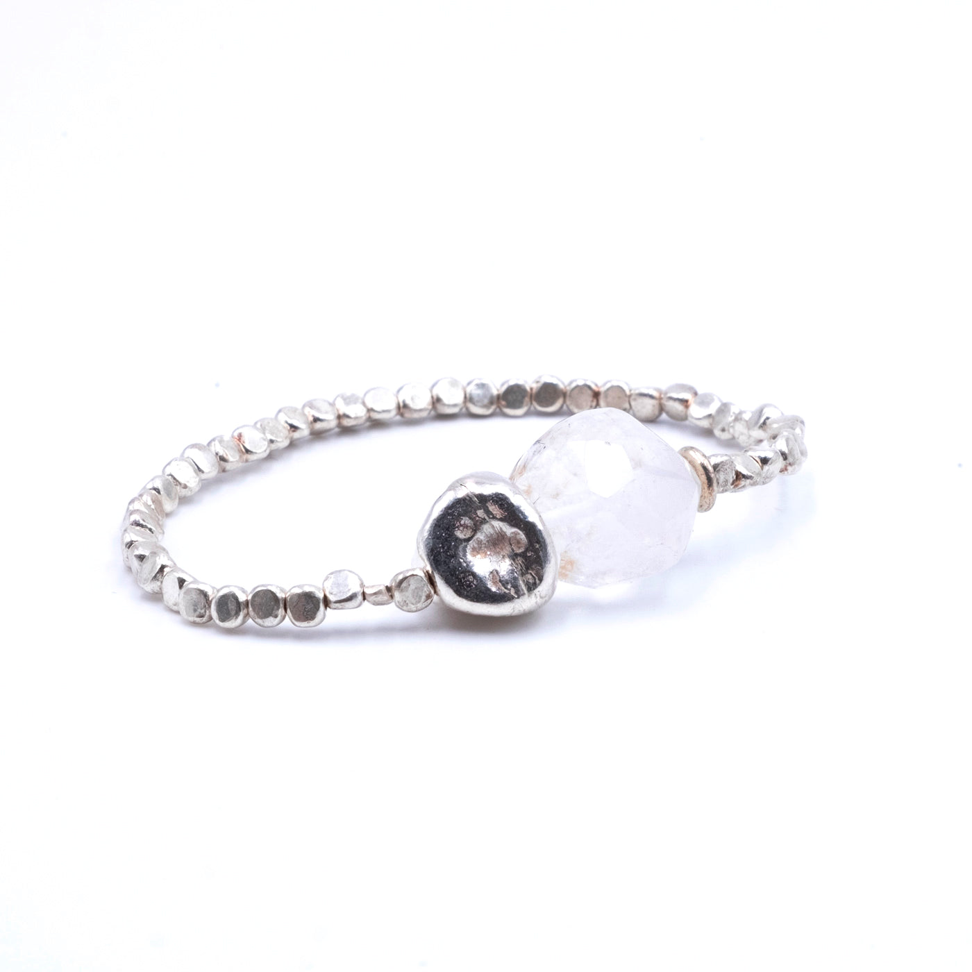 Bracciale Argento Pepita Cristallo di Rocca