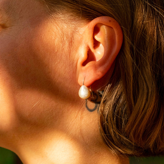 Perla Goccia Orecchini Argento