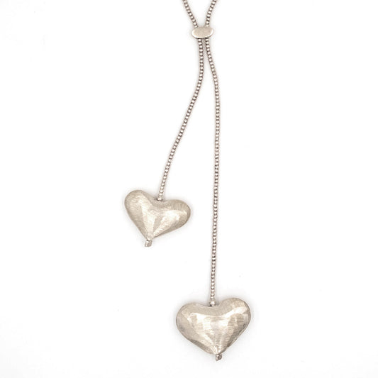 Saliscendi Cuori Collana Argento