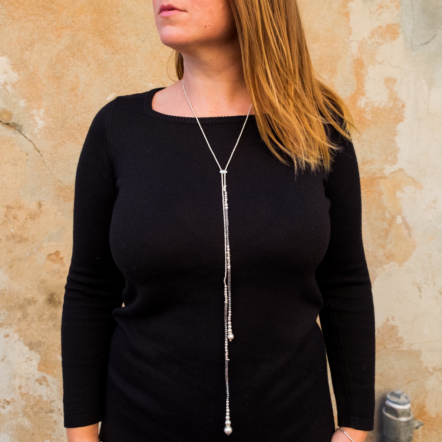 Saliscendi Segmenti Collana Argento