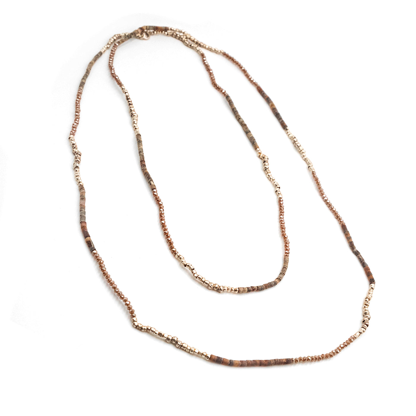 Segmenti Lunga Collana Argento