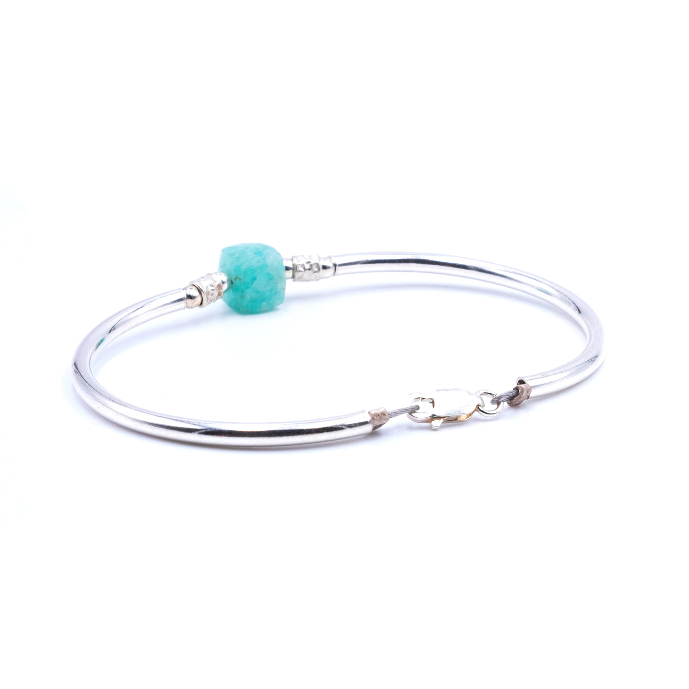 Bracciale Argento Semirigido Amazzonite