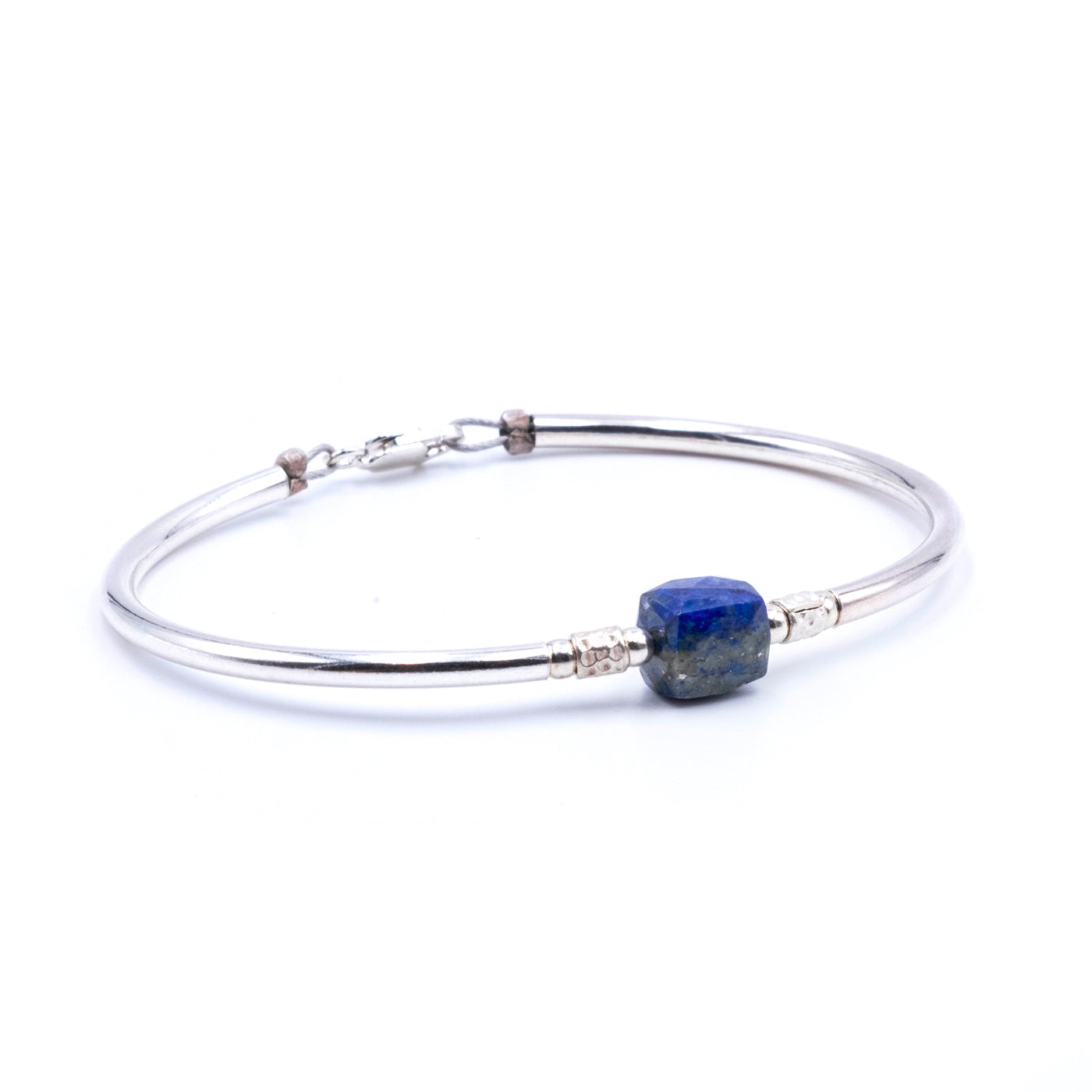 Bracciale Argento Semirigido Lapislazzuli