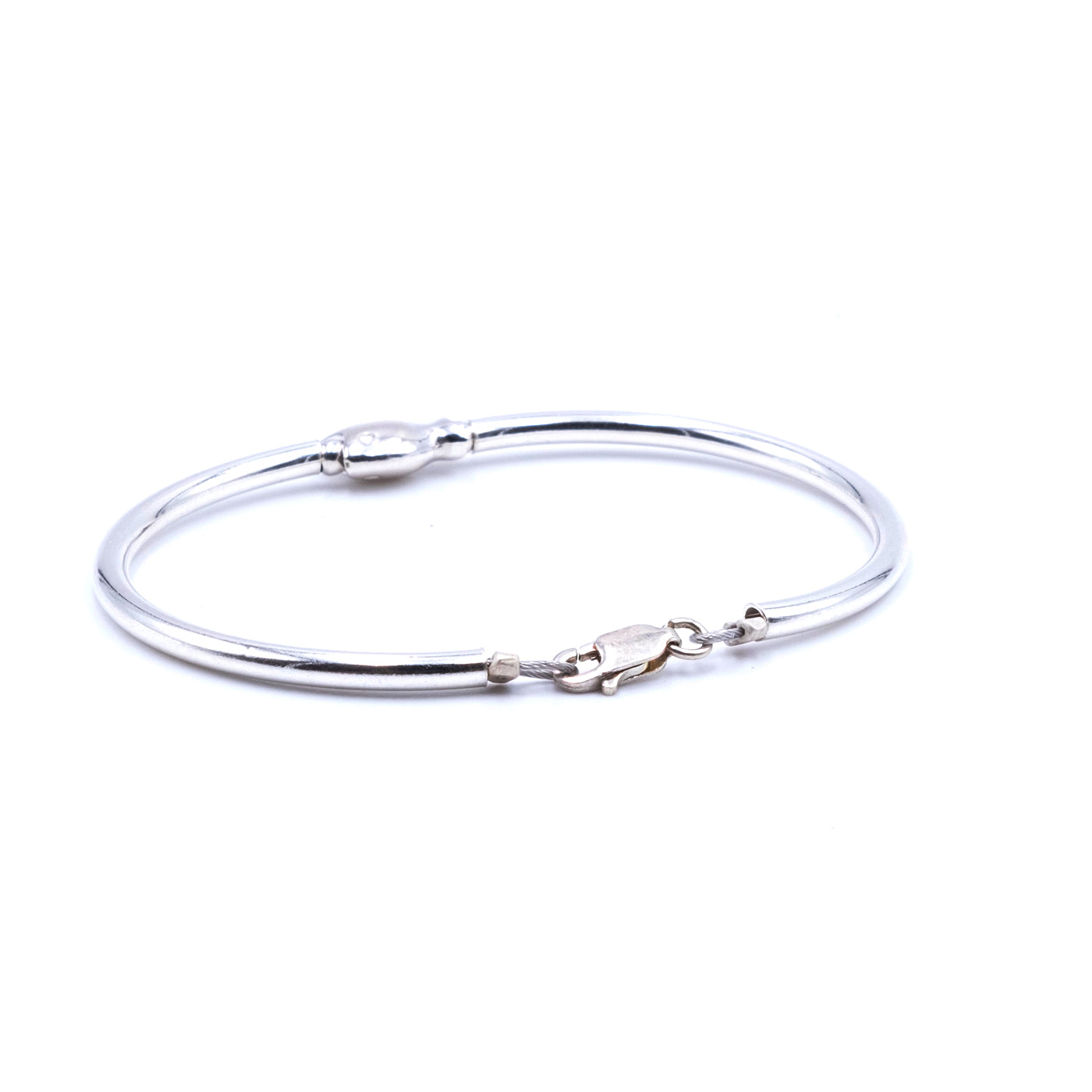 Bracciale Argento Semirigido Pesce