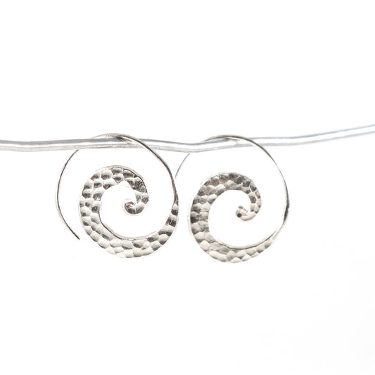 Vega Spirale Piccoli Orecchini Argento