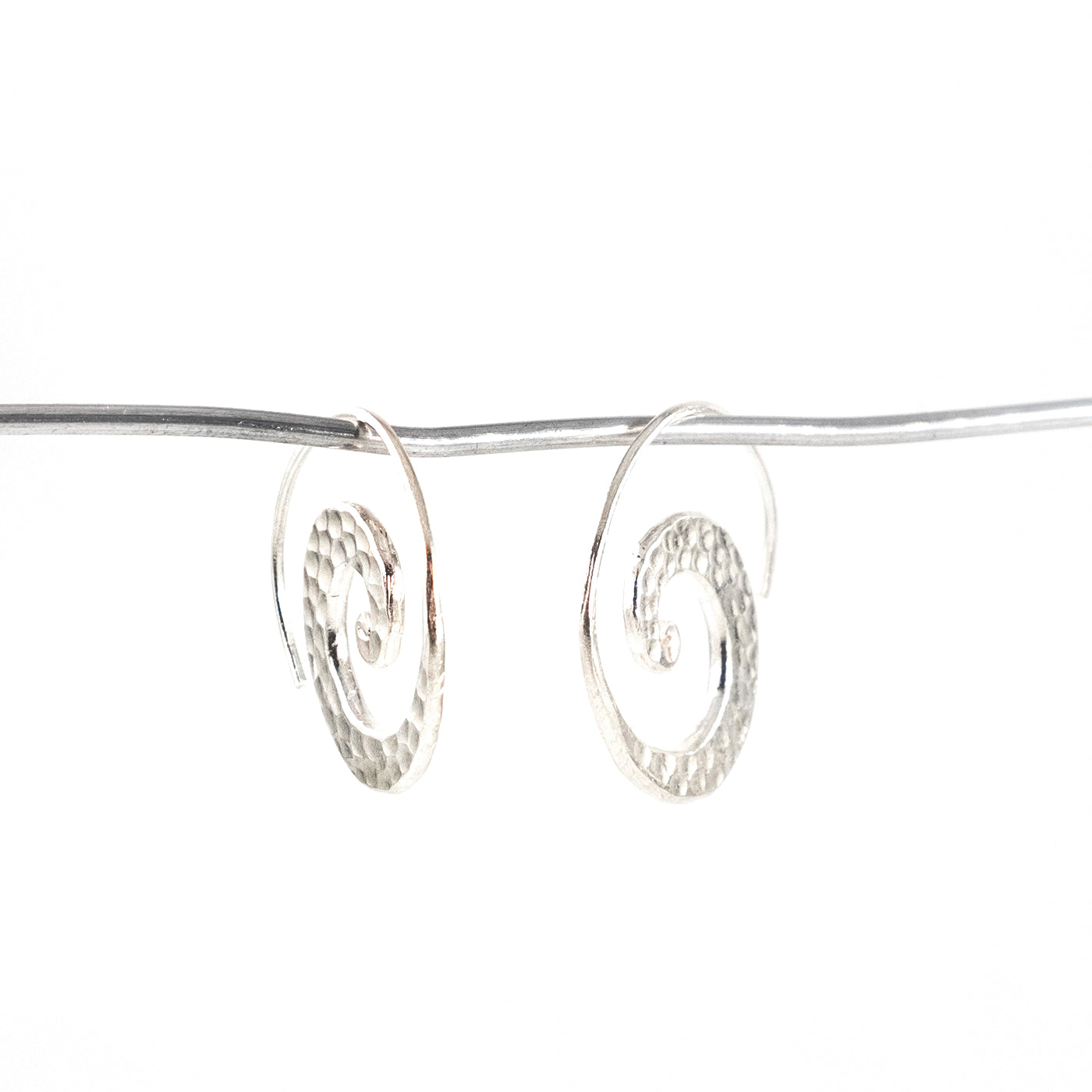 Vega Spirale Piccoli Orecchini Argento