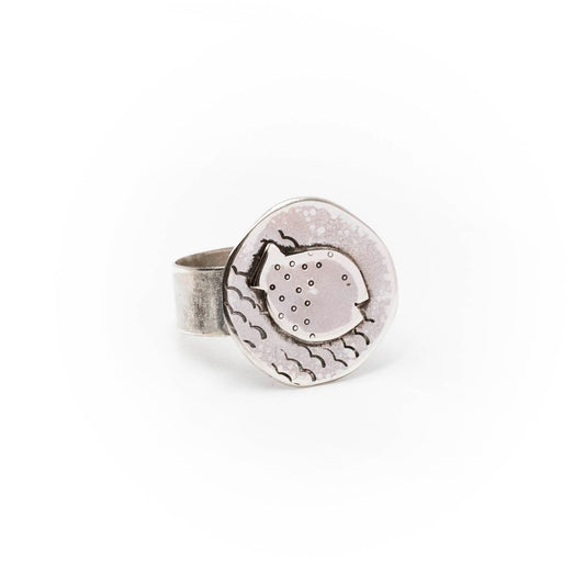 Anello Argento Stampo Sardinian Fish