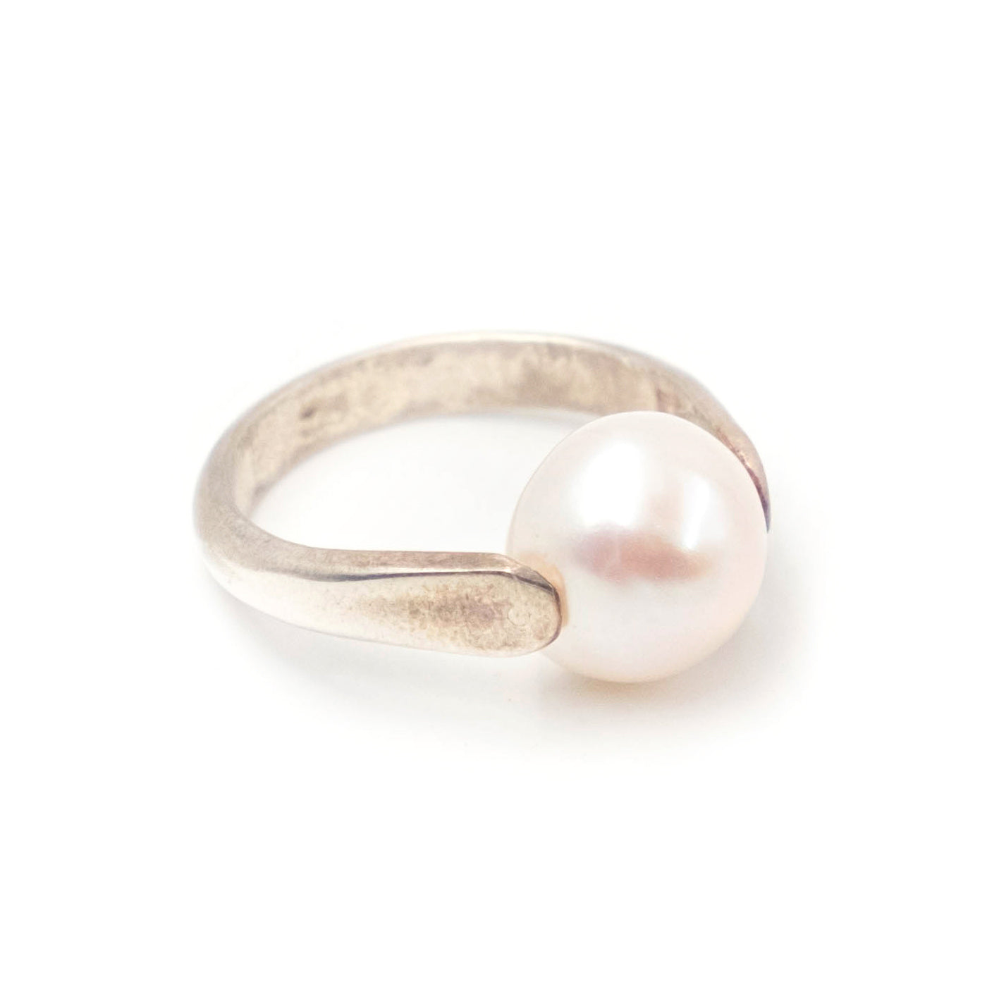 TI TENGO Anello Argento perla bianca