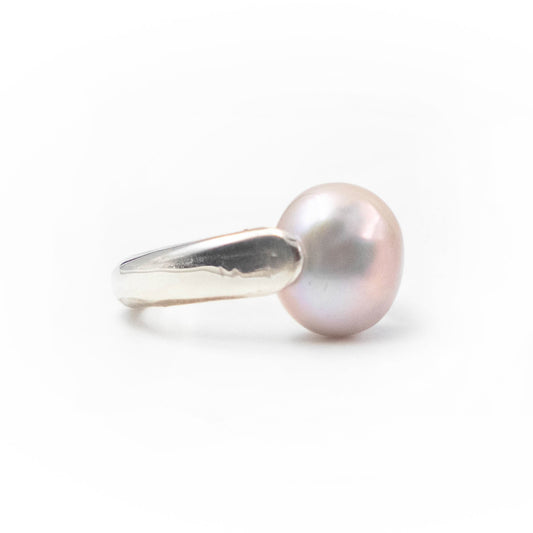 TI TENGO Anello Argento Perla grigia