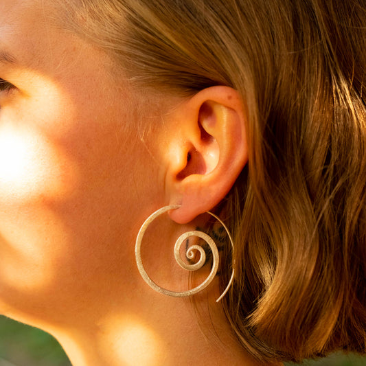 Vega Spirale Medio Orecchini Argento