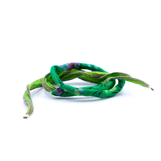 Bracciale Seta Calza Verde