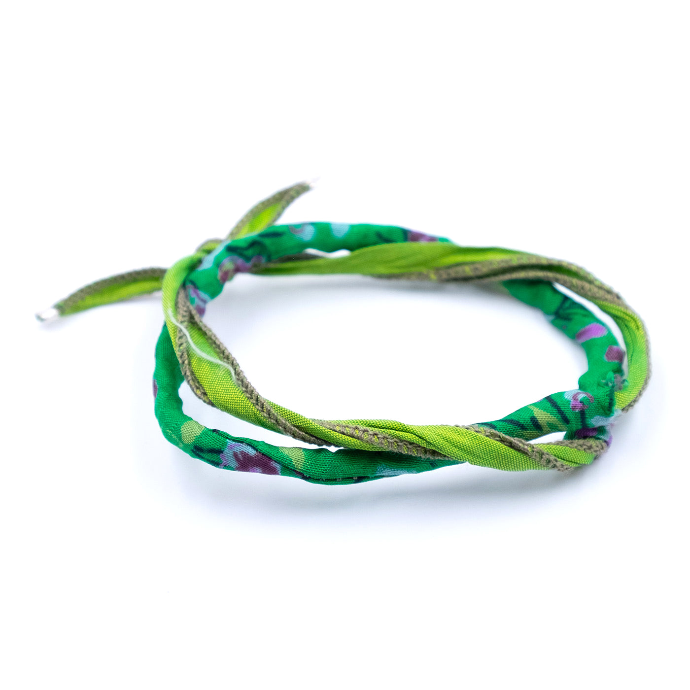 Bracciale Seta Calza Verde