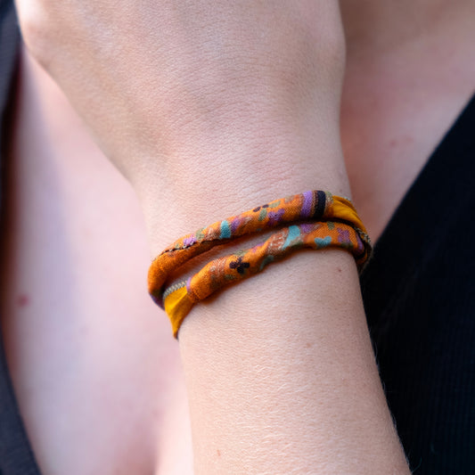 Bracciale Seta Calza Zafferano