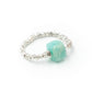 Anello Elastico Argento Cubo Amazzonite