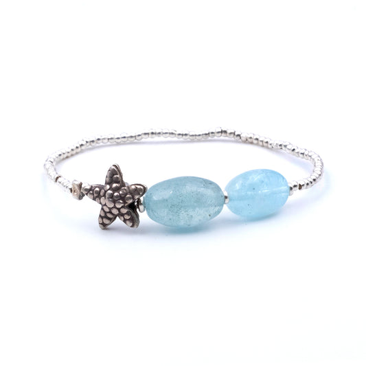 IDA Bracciale Argento Stella e Acquamarina