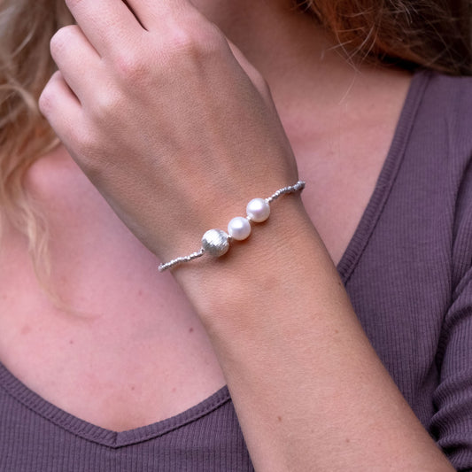 IDA Bracciale  Argento Luna  e Perla