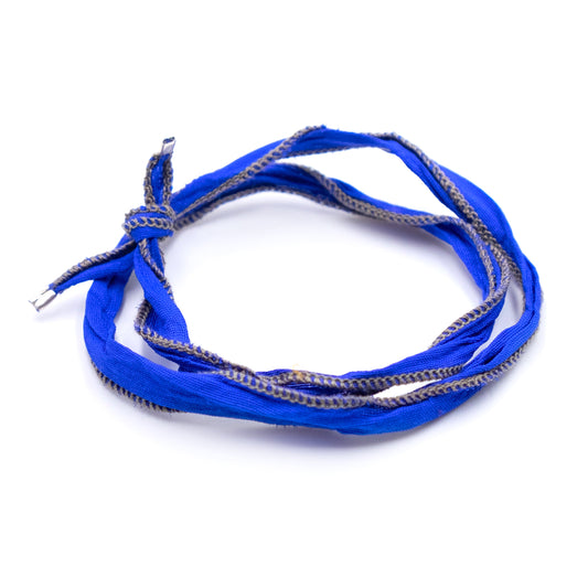 Bracciale  Seta Tonalità Blu