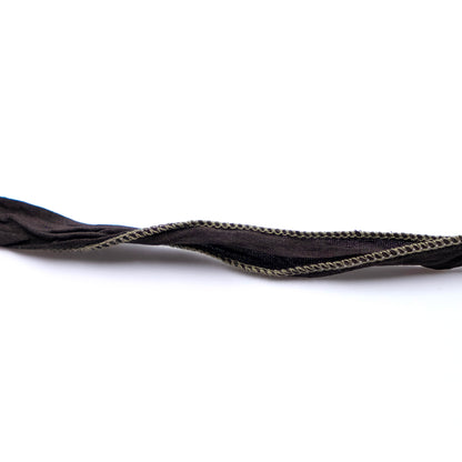 Bracciale Seta Tonalità Nero/Marrone